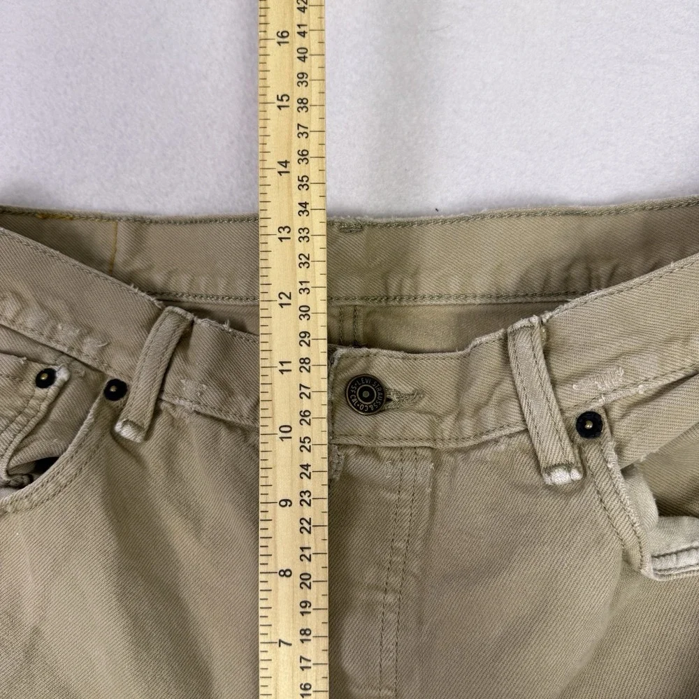 Vtg Levi's 501 Tan Khaki Twill Jeans Made in USA Mens 36x32 Button‎ Fly